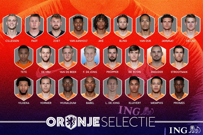 Selectie Nederlands Elftal tegen Peru en Frankrijk